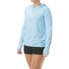 TYR Womens SunDefense Sky Blue Hooded Long Sleeve Shirt