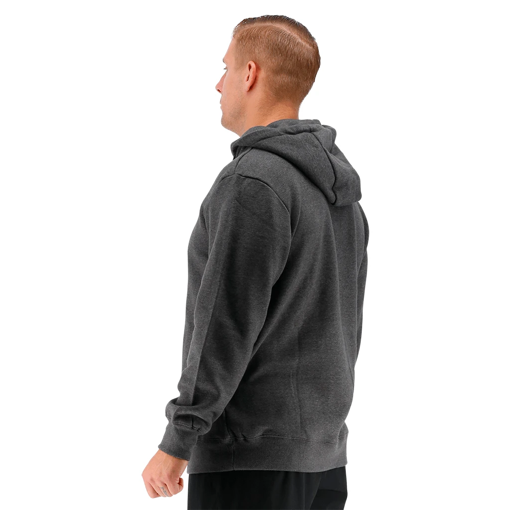 TYR Men Big Outline Logo Hoodie Charcoal Heather/Black - Image 3