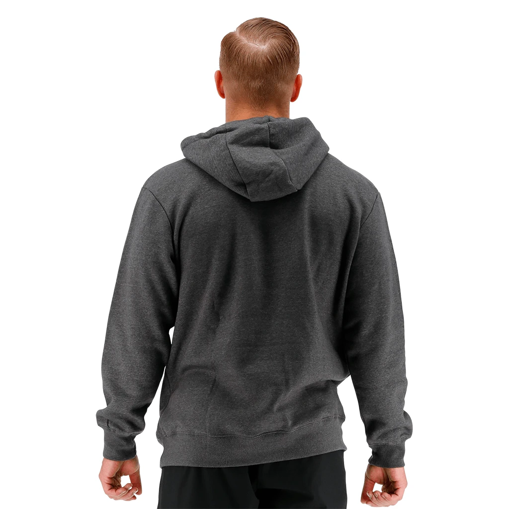 TYR Men Big Outline Logo Hoodie Charcoal Heather/Black - Image 4