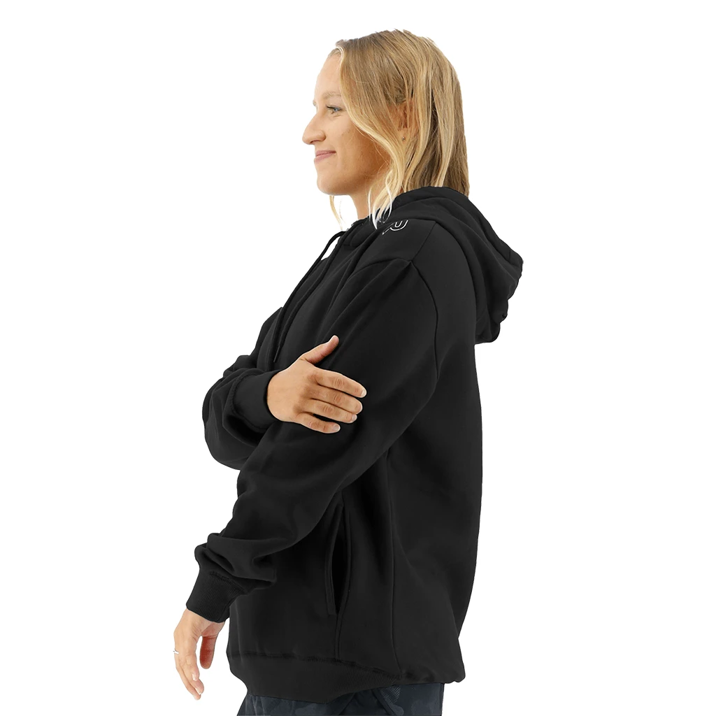 TYR Womens Outline Logo Hoodie Black/Silver - Image 3