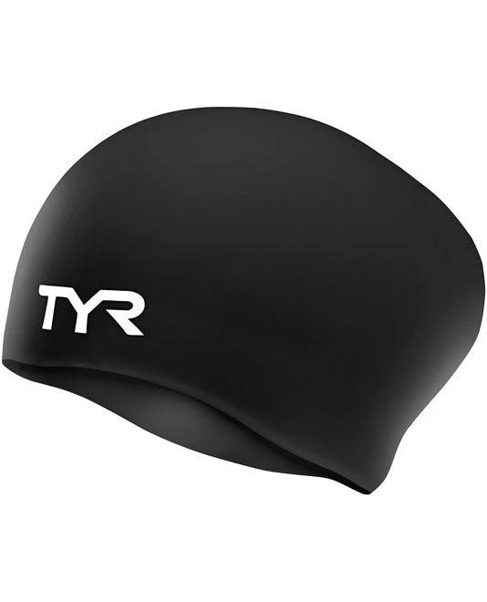 TYR Junior Long Hair Wrinkle Free Swim Cap - Image 2
