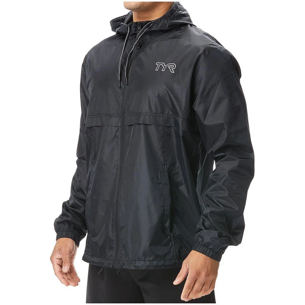 TYR Mens Black Elite Windbreaker